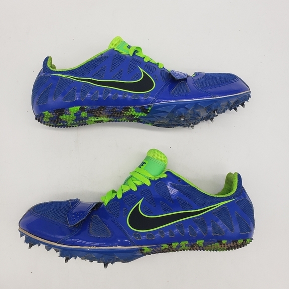 Nike Shoes Men's 10 Zoom Rival S  Blue Green Track Sprint Sneakers Cleats - Picture 6 of 7